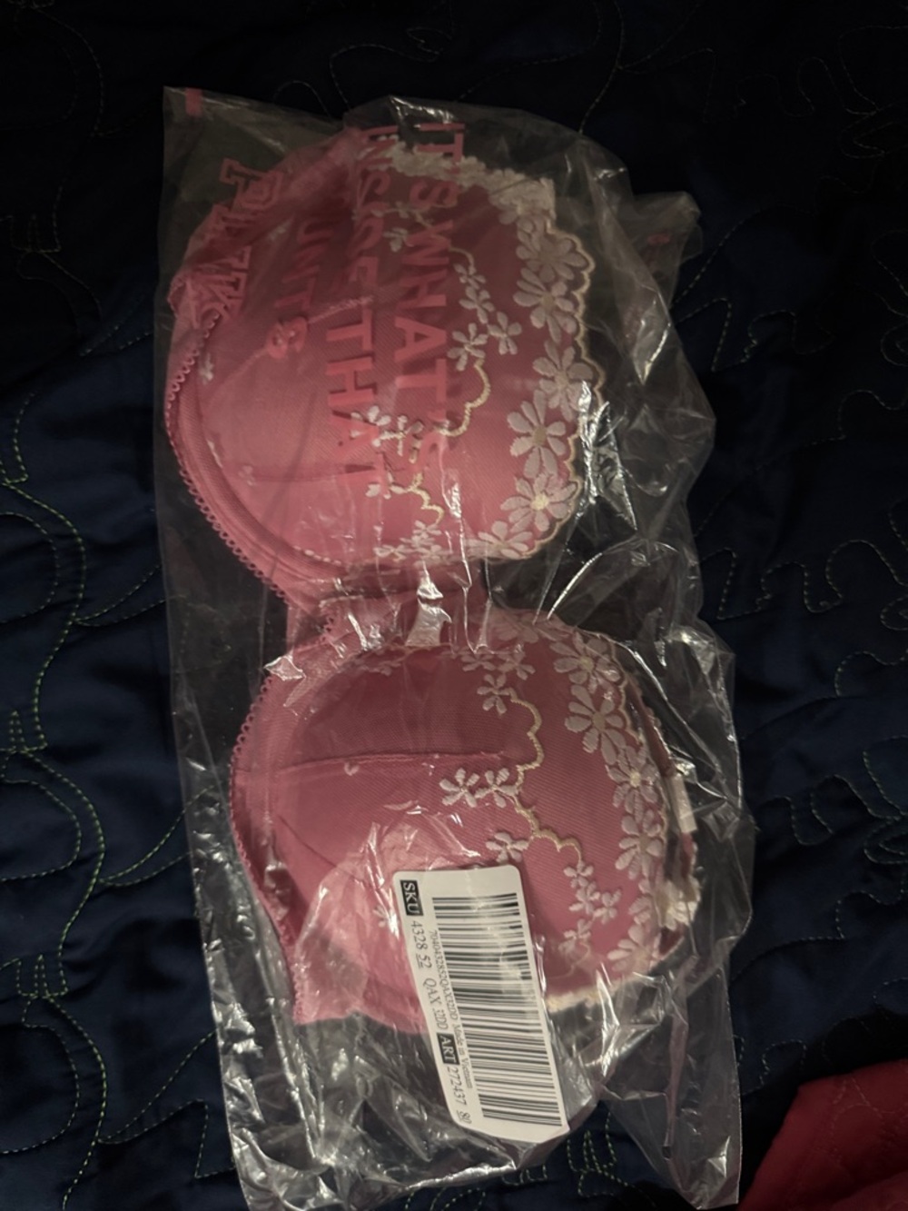 PINK Victoria's Secret Pink Floral Embroidered Underwire Bra - Picture 3 of 4